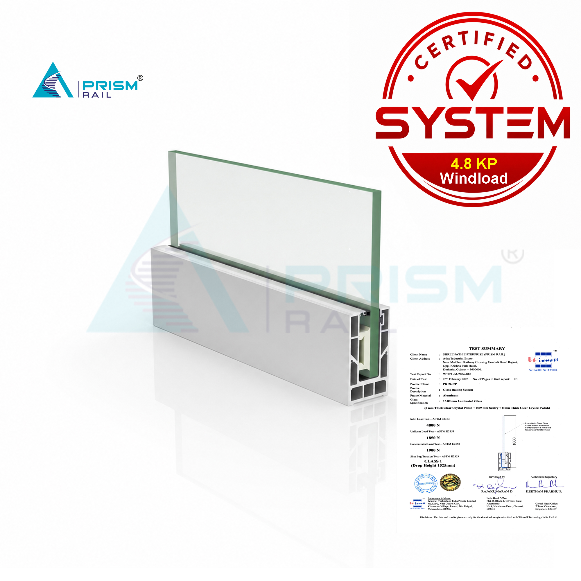 PR 26 CP -- 140mm x 80 mm (Windload certified 4.8 KP)